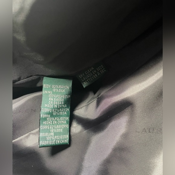 Lauren by Ralph Lauren Quilted Silk Velvet Jacket Petite small - Picture 3 of 5